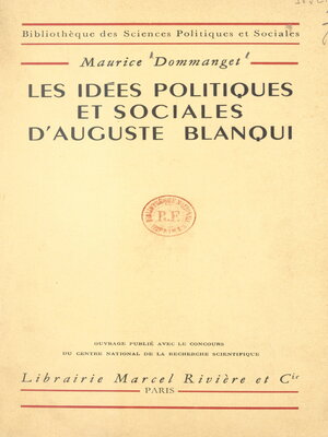 cover image of Les idées politiques et sociales d'Auguste Blanqui